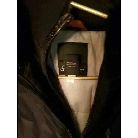 SEAN JOHN HEAVYWEIGHT POLYESTER COAT MID LENGTH BLACK WOMEN’S SIZE MEDIUM A16 - Picture 3 of 5